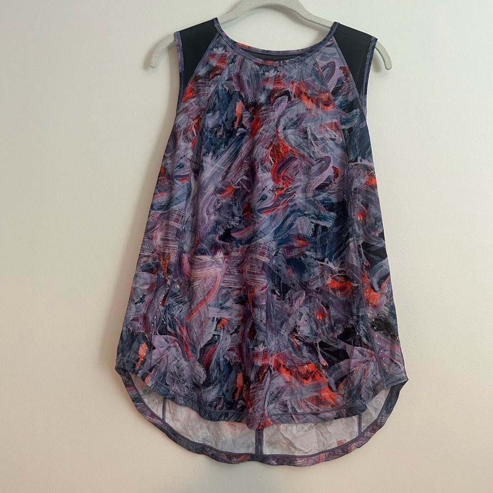 Mesh purple athletic top